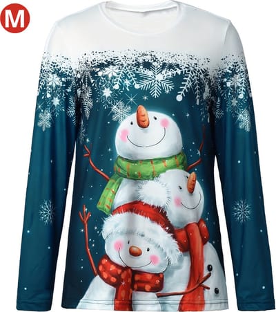 Bovista Kersttrui - Dames - Foute Kersttrui - Christmas Sweater - Kerst Sweater - Christmas Jumper - Pyjama - Donker Blauw - Maat M