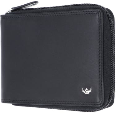 Golden Head Leren portemonnee Polo RFID Protect RV-Scheintasche 1367 Schwarz zwart