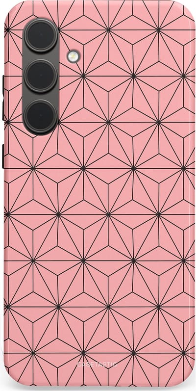 Casetastic Hoesje Geschikt voor Samsung S24 Plus - Stijlvolle Beschermende Duo-layer Case - Roze Zwarte Fashion Paris Patroon