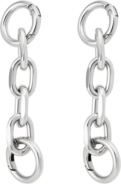 2 Stuks Tasverlenging Met Veerhaak Ringen - Aluminium Band Verlenging 9.7cm Voor Handtassen en Schoudertassen