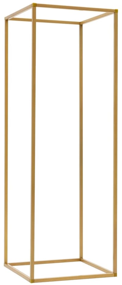 CORE Bloemenstandaard - 10 stuks bloemenstandaarden - Metalen bruiloft bloemenstand - Voor speciale gelegenheden - Evenementen bloemenstandaard - Max. draagvermogen 5-10kg - 27x27x80cm - Goud