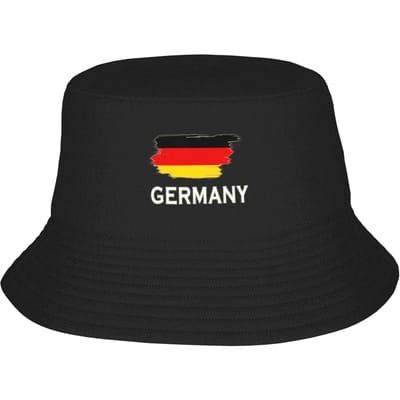 Unisex Duitsland Vlag van Duitse Bucket Hat Ademende Vissershoeden Zomer Trendy Visserij Caps Harajuku Design Zonnehoed One Size gray