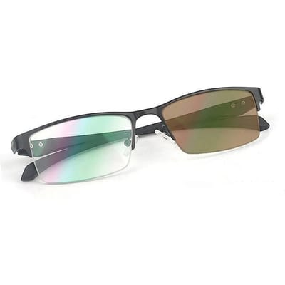 Fotochemische Half Frame Myopie Bril Mannen Buiten Kleur Veranderend Blauw Licht Blokkerend Oogbescherming Zakelijke Brillen -3.0