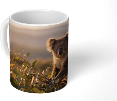 Mok - Koffiemok - Koala - Bladeren - Ochtendlicht - Mokken - 350 ML - Beker - Koffiemokken - Theemok
