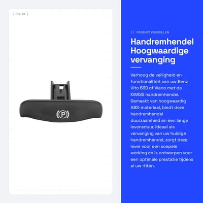 Dailygoods- Handremhendel Hoogwaardige ABS - Remhendel Fiets - Vervangingsonderdeel - Geschikt voor Benz Vito 639/Viano 2003-2015 - Duurzaam - Eenvoudige bediening