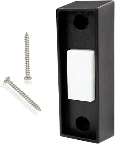 Garagedeur Wandknop - Drukknop Bediening - Garagedeur Openen - LED Verlichting - 6.8 x 2.2 cm - Zwart