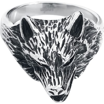 etNox hard and heavy - Gothic Ring - Wolf Packs - zilverkleurig