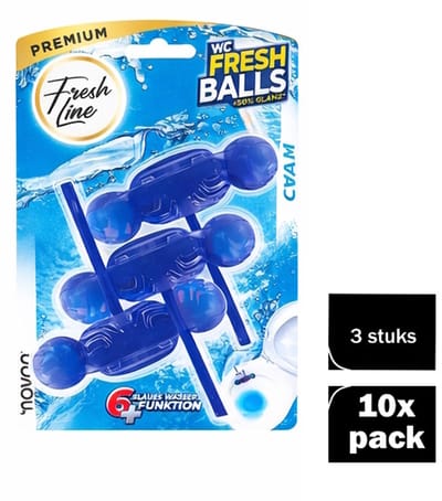 Fresh Line® - Toiletblok Oceaan - Giga Voordeelverpakking 10x3 stuks - WC Blokjes