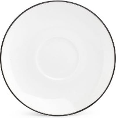BonBistro Schotel 14,5cm black rim Basic White (Set van 6)