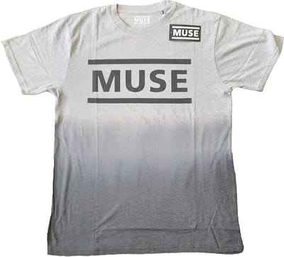 Muse - Logo Heren T-shirt - S - Wit/Grijs