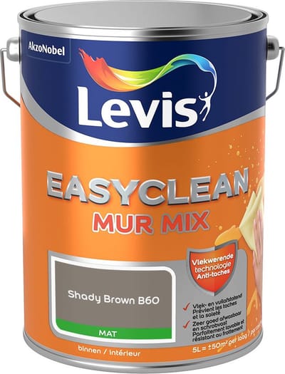 Levis - Easyclean Mur Mat Mix - Shady Brown B60 - Mengverf - 5 L