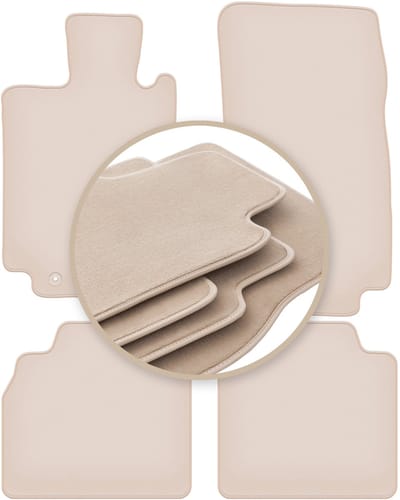 PREMIUM beige matten voor: Mercedes S W220 lang 1998-2005
