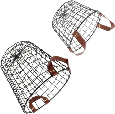 Opbergmand Brandhout - Draagmand Hout - Haardhout Opslag - Stevig Ijzer Materiaal - 30x30x28cm - Zwart