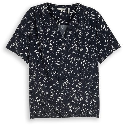 Tom Tailor - Plus Size - Blouse met patroon - Maat 46 - navy dot