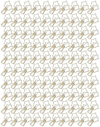 Dailygoods- Binderclips Stevig - Sterbinderclips - 100 Stuks - Hoogwaardig Metaal - Uitgehold Ontwerp - Efficiënte Organisatie - Papierclips