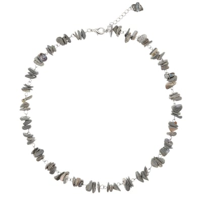 Behave Ketting met kralen van schelp bruin zwart 44 cm