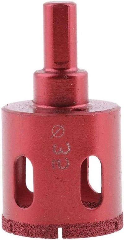 Diamant Boor - Gat Zaag Holle Boor - Tegels Boren - Diamant Gecoat - 60mm - Rood
