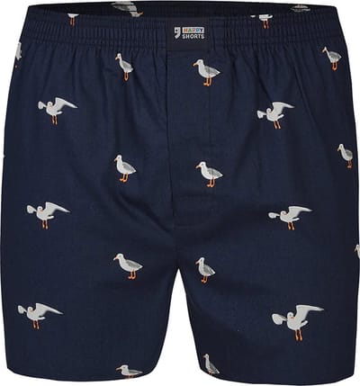 Happy Shorts Wijde Boxershort Zeemeeuw - Losse boxershort - Maat S