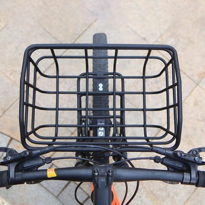 Fietsmand Voorwiel - Ladingsmand Stuurlagers - Dagelijks Rijden - Stabiele Transportoplossing - 38 x 28 x 22 cm - Zwart