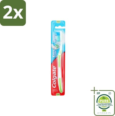 Colgate - Tandenborstel - Extra Clean Medium - 1 Tandenborstel - Voordeelverpakking - 2 stuks - Tandenborstel - Tandenpoetsen