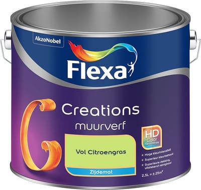 Flexa - Creations Muurverf Zijdemat - Vol Citroengras - Mengverf - 2,5 L