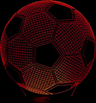 3D Nachtlamp Voetbal - 7 kleuren LED licht - Touch-bediening - Zonder afstandsbediening