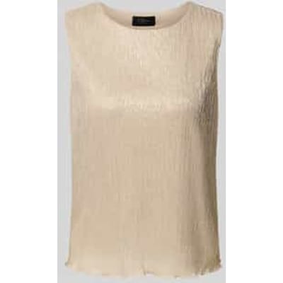 Loose fit plissétop met effectgaren