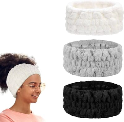 Zachte en Elastische Hoofdbanden voor Gezichtsverzorging - 3 Stuks, Ideaal voor Make-up, Douche en Facials