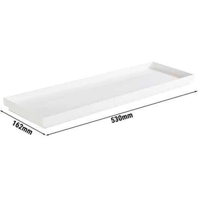 GGM Gastro (6 Stück) GN-Tablett 2/4 - ASIA PLUS - Melamin - Höhe: 30mm - Weiß