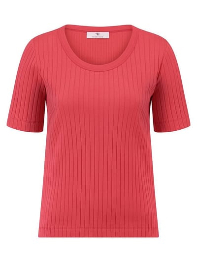 Shirt ronde hals Van Peter Hahn rood