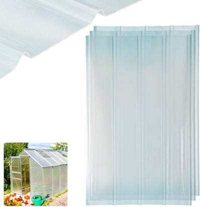 Dakpanelen - Glasvezelversterkt polyester - Golfplaat | 900 mm x 1200 mm, 2 mm dik, transparant - 3 st
