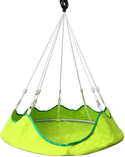 Hangend schommelnest - Nest schommel - Buiten ontspannen - Nestvormig comfort - 1 meter diameter - Groen
