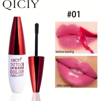 4 kleuren vloeibare peel-off lipgloss waterbestendig langdurige matte lippenstift anti-aanbak cup make-up hydraterende lip tint pigment