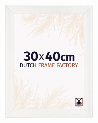 Fotolijst 30x40 cm - MDF - Wit Geveegd - Praag