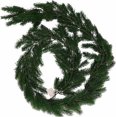 3x Kerstguirlande donkergroen 180 cm - Dennen takken slingers