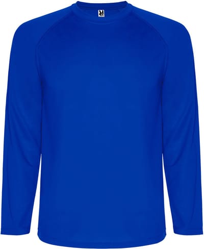 Kobalt Blauw unisex unisex sportshirt lange mouwen MonteCarlo 150 grm merk Roly maat S