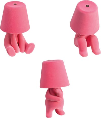 Luxus Europe - Bins Brother Tafellamp Roze Set van 3 - Decoratieve LED Designlamp - Draadloos - Dimbaar - 3 Lichtkleuren - Touchbediening