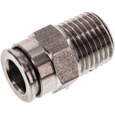 8mm x R1/4'' RVS Insteekfitting Buitendraad FKM