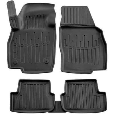 Tapis de sol 3D - SCOUTT - Volkswagen Polo 6 - Caoutchouc Premium - Noir - Sur mesure noir