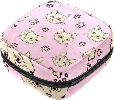 Maandverband Tas - Periode Kit - Persoonlijke Hygiëne - Zachte Fluweel Stof - 17x17x12 cm - Meerkleurig
