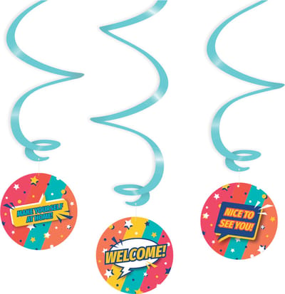Swirl decorations - Welcome
