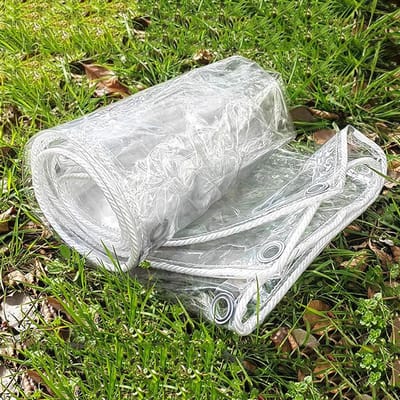 Waterdicht Dekzeil - Transparant Zeil - Buiten Beschermen - Versterkt PVC - 14 x 11 m - Transparant