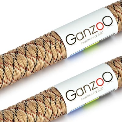 Set 2 Survival Touwen Paracord 550 LBS Nylon Kern 62 Meter Outdoor