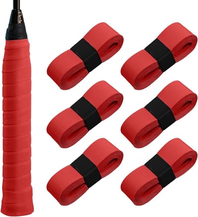 6 Stuks Non-slip Grip Tape voor Tennis, Badminton en Squash Rackets - Zelfklevende PU Gripband voor Verbeterde Controle en Comfort