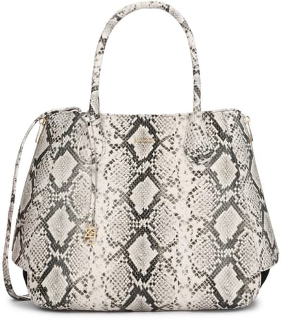 Bags in a snake leather motif