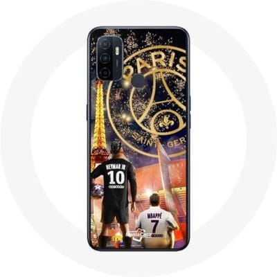 Coque pour Oppo A53 PSG Neymar et Mbappé Joyeux noël
