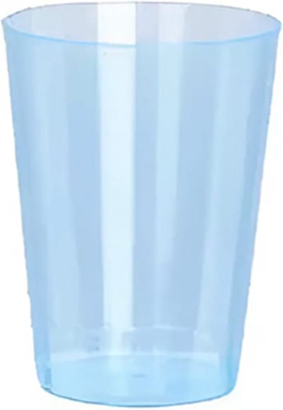 Excellent Houseware Beker- 6x - blauw - kunststof - 280ml- herbruikbaar glas