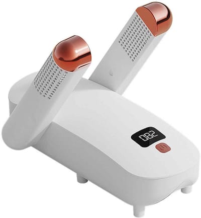 longziming -Elektrische Opvouwbare Schoendroger – 300W – 360° Hete Luchtcirculatie – Timer & Automatische Uitschakeling – Compact & Draagbaar – Wit – 1 Stuk