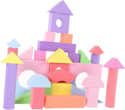 Educatieve Bouwblokken - Peuter Speelgoed - Vroege Ontwikkeling - Geurloos Materiaal - 52 Stuks - Kleurrijk