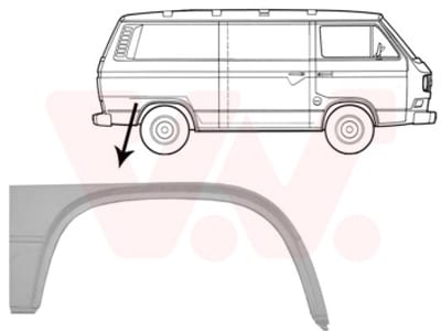 Van Wezel - ACHTER SCHERM VOOR VW TRANSPORTER T3 1979-1992 ARC923437VWAN